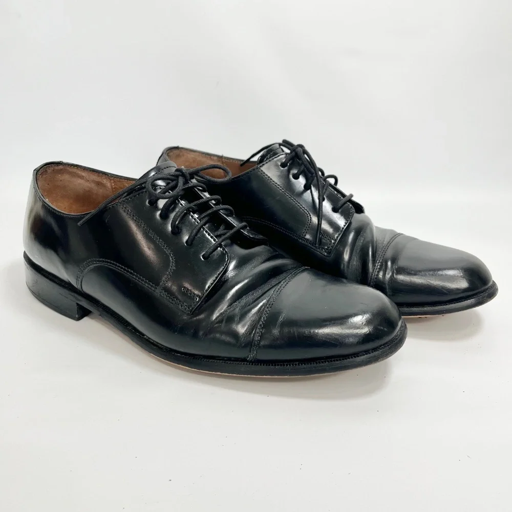 BOSTONIAN CLASSICS  FIRST FLEX SOLE BLACK LEATHER OXFORDS SZ 9
